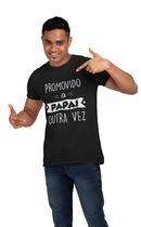 Camiseta Promovido a Papai Outra Vez Colorida Preta Camiseta Promovido a Papai Outra Vez Colorida Preta