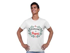 Camiseta Promovido a Papai Supresa Chá Revelação Natal Branca