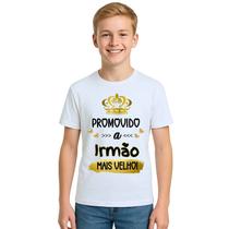 Camiseta Promovido Irmão Mais Velho Estampa Personalizada