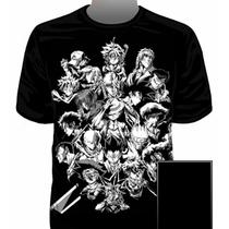 Camiseta Protagonistas Anime Naruto, Goku, One Peace, outros - E.S.G.