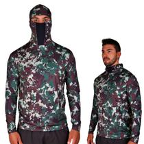 Camiseta Proteção Paintball Esportiva Tático Militar Camiseta Uv Balaclava Mascara Manga Comprida