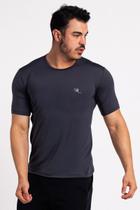 Camiseta Proteção Solar UV DRY Manga Curta Masculina Chumbo