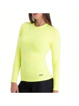 Camiseta Proteção Solar Uv Feminina Térmica Manga Longa Segunda Pele Blusa Lisa pra Praia e Treino