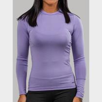 Camiseta Proteção Solar Uv Feminina Térmica Manga Longa Segunda Pele Blusa Lisa pra Praia e Treino