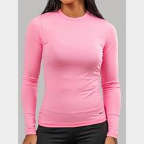Camiseta Proteção Solar Uv Feminina Térmica Manga Longa Segunda Pele Blusa Lisa pra Praia e Treino