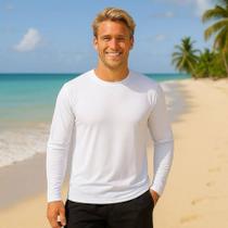 Camiseta PROTEÇÃO SOLAR UV Masculina Manga Longa Térmica Fitness Academia Corrida Praia Verão 247