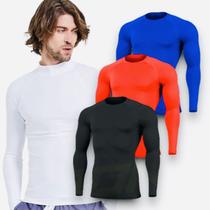 Camiseta PROTEÇÃO SOLAR UV Masculina Manga Longa Térmica Fitness Academia Corrida Praia Verão 247