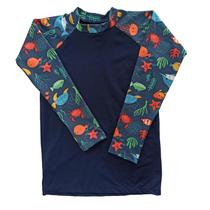 Camiseta proteção UV infantil menino raglan 0 a 16 anos Camiseta proteção UV infantil menino raglan 0 a 16 anos