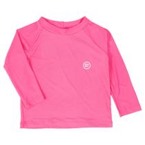 Camiseta proteção UV50+ infantil rosa manga longa