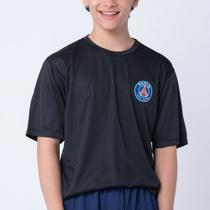 Camiseta PSG Dry Fit Infantil Licenciada Balboa Preta Camiseta PSG Dry Fit Infantil Licenciada Balboa Preta