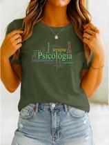 Camiseta Psicologia Unissex Masculina Feminina 100 Algodão fio 30.1