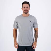 Camiseta Puma Active Small Logo Cinza e Preta