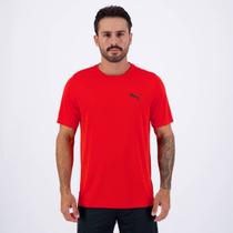 Camiseta Puma Active Small Logo Vermelha e Preta