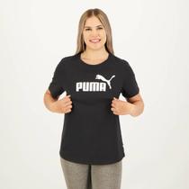 Camiseta Puma ESS Logo Feminina Preta e Branca