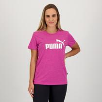 Camiseta Puma ESS Logo Heather Feminina Pink