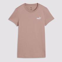 Camiseta Puma Ess Small No 1 Logo Feminina Bege Camiseta Puma Ess Small No 1 Logo Feminina Bege