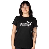 Camiseta Puma Essentials Logo Tee Feminina Preto