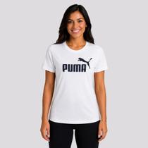 Camiseta Puma Essentials No 1 Logo Feminina Branca Camiseta Puma Essentials No 1 Logo Feminina Branca