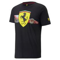 Camiseta Puma Ferrari Race Heritage Big Shield Masculino - Preto