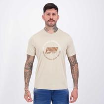 Camiseta Puma Graphic Run Emblem Tee Bege