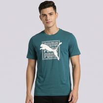 Camiseta Puma Graphic Wording Verde Camiseta Puma Graphic Wording Verde