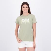 Camiseta Puma Graphics Varsity Feminina Verde