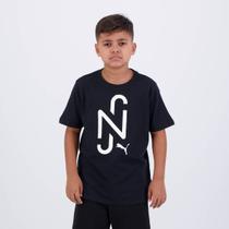 Camiseta Puma Neymar Jr Casuals Infantil Preta