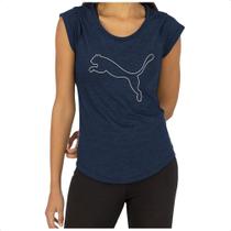 Camiseta Puma Performance Heather Cat Tee Feminina