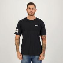 Camiseta Puma Power Colorblock Tee Preta