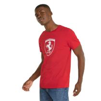 Camiseta Puma Scuderia Ferrari Race Tonal Big Shield Masculino - Vermelho