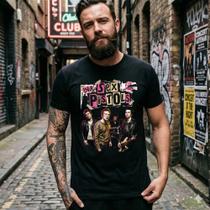 Camiseta Punk Rock Vintage Estampa Banda Retrô Streetwear Camiseta Punk Rock Vintage Estampa Banda Retrô Streetwear