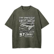 Camiseta QISSYILY Oversize Car Graphic Vintage para meninos Camiseta QISSYILY Oversize Car Graphic Vintage para meninos