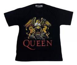 Camiseta Queen Freddie Mercury Logo Banda de Rock Blusa Adulo Unissex Mr316 BM - Bandas