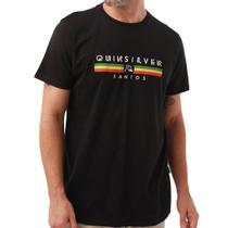Camiseta Quiksilver Destination Lines - PRETO