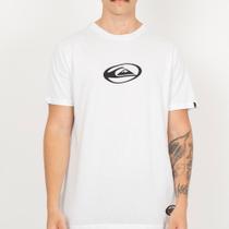 Camiseta Quiksilver Domed Logo Checker SM26 Masculina Branco Camiseta Quiksilver Domed Logo Checker SM26 Masculina Branco