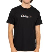 Camiseta Quiksilver Emb Three Logo SM26 Masculina Preto