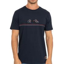 Camiseta Quiksilver Emb Three Logo WT26 Masculina Marinho Camiseta Quiksilver Emb Three Logo WT26 Masculina Marinho