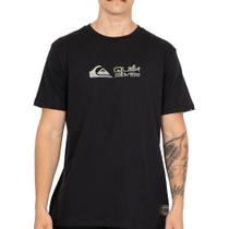 Camiseta Quiksilver Gradient Broken Type SM26 Preto