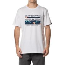 Camiseta Quiksilver Hide Floral Locked WT24 Masculina Branco