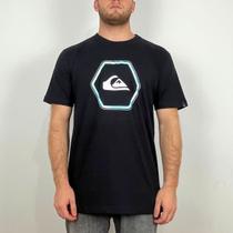 Camiseta Quiksilver Manga Curta Panel Beach Preto