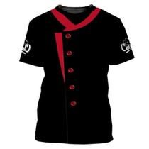 Camiseta QUNBZOU Chef com estampa 3D de manga curta Quick Dry A02 Camiseta QUNBZOU Chef com estampa 3D de manga curta Quick Dry A02