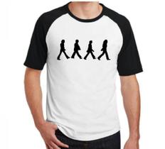Camiseta Raglan 100% Algodão - Beatles Abbey Road - Mikonos