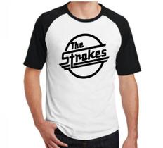 Camiseta Raglan 100% Algodão - The Strokes - Mikonos
