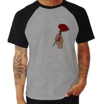 Camiseta Raglan A Rose for you - Foca na Moda