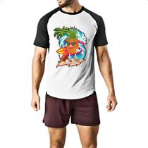 Camiseta Raglan Abacaxi surfista