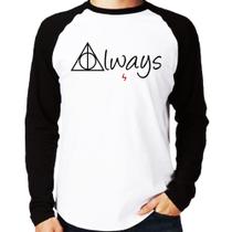 Camiseta Raglan Always Manga Longa - Foca na Moda