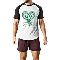 Camiseta Raglan Amo a natureza Camiseta Raglan Amo a natureza