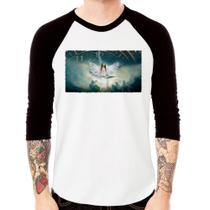 Camiseta Raglan Anjo do tempo Manga 3/4 - Foca na Moda Camiseta Raglan Anjo do tempo Manga 3/4 - Foca na Moda