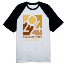 Camiseta Raglan Ano Novo seja bem vindo