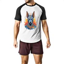 Camiseta Raglan Anubis Watercolor Arte